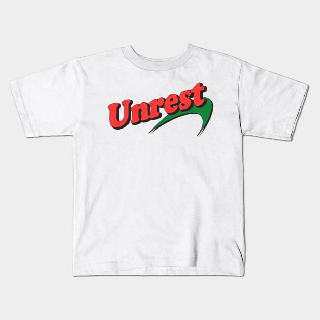 Unrest / 90s Style Original Fan Artwork Kids T-Shirt by DankFutura